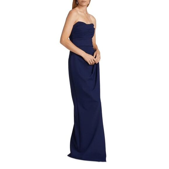 Chiara Boni La Petite Robe Dotai Draped Strapless Gown Size US6 $1250 - Picture 3 of 11